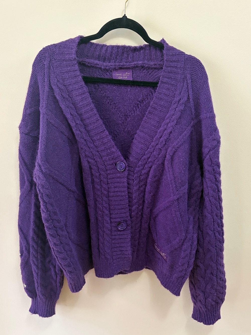 Official Taylor Swift Speak Now Purple Cable Knit Cardigan M/L—Extra Soft—Fall
